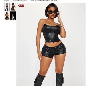 Faux Leather set from Fashion Nova S, NWT